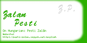 zalan pesti business card